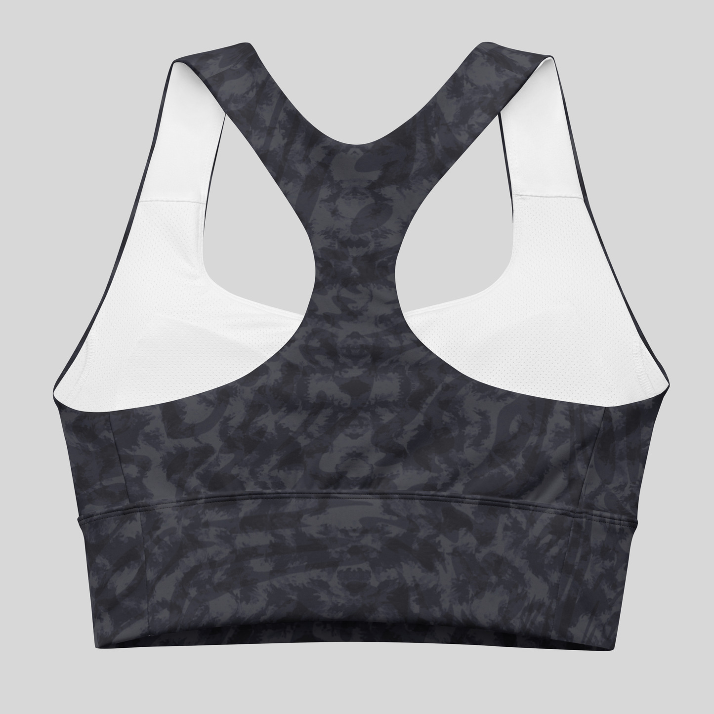 Animal Print Longline sports bra - Blue Shadow. Activewear by Keplove