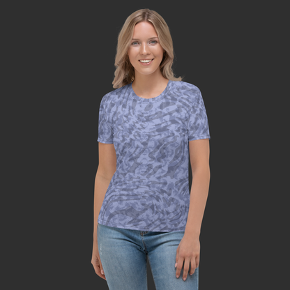 Blue Violet Pattern Women's T-shirt. Activewear by Keplove