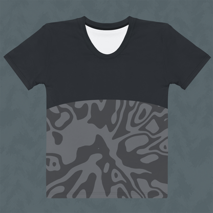 Color Block Camo Women's T-shirt - Dark Gray. Activewear by Keplove