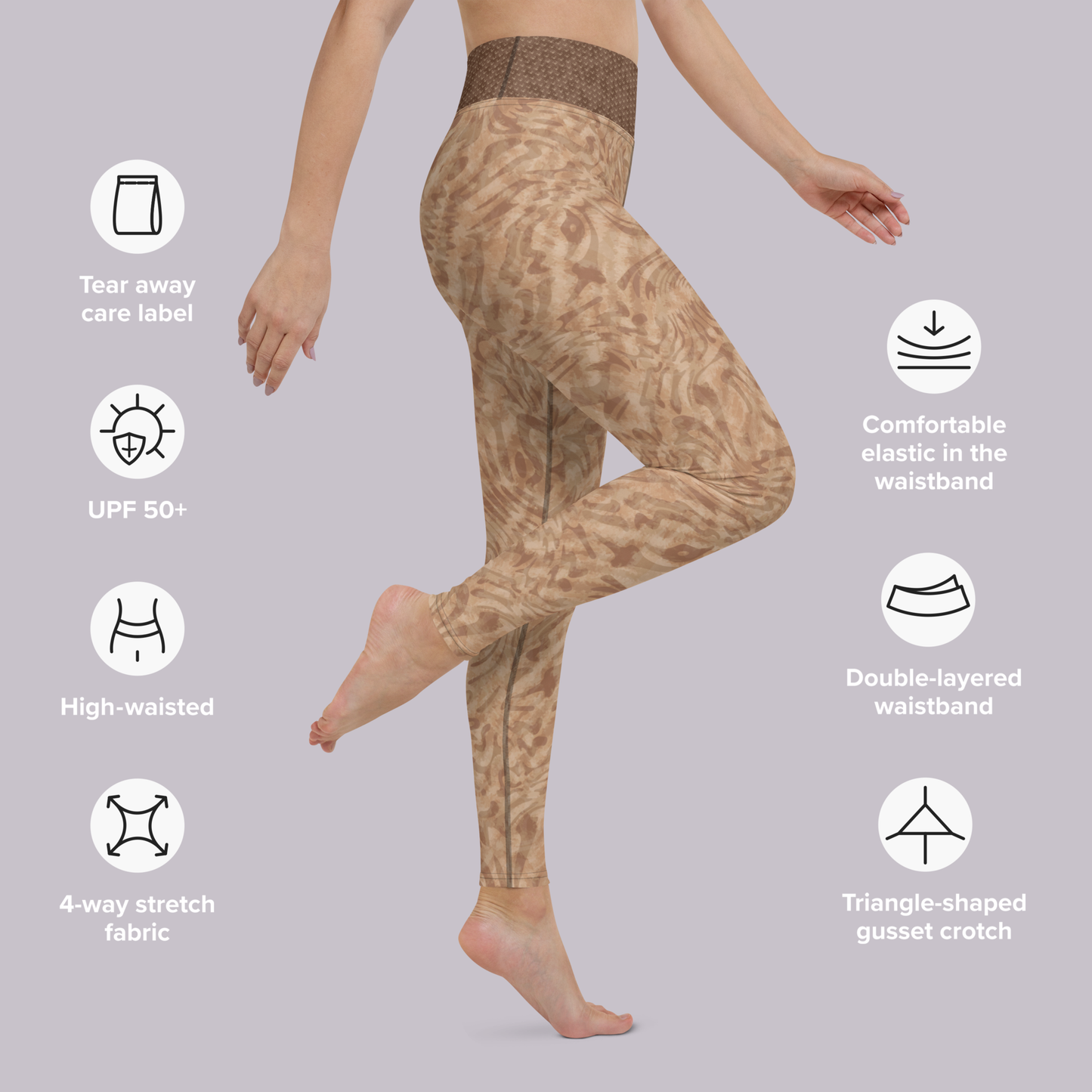 Desert Pattern Yoga Leggings. Activewear by Keplove