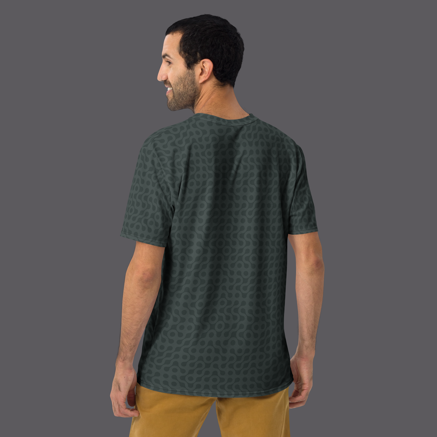 Dot Pattern Men's t-shirt - Faded dark green. Activewear by Keplove