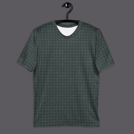 Dot Pattern Men's t-shirt - Faded dark green. Activewear by Keplove