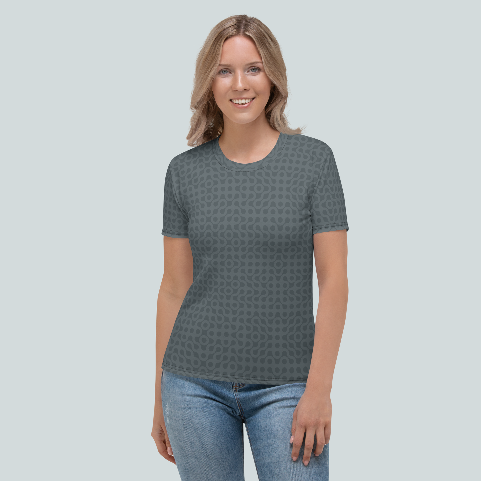 Dot pattern Women's T-shirt - Faded blue. Activewear by Keplove