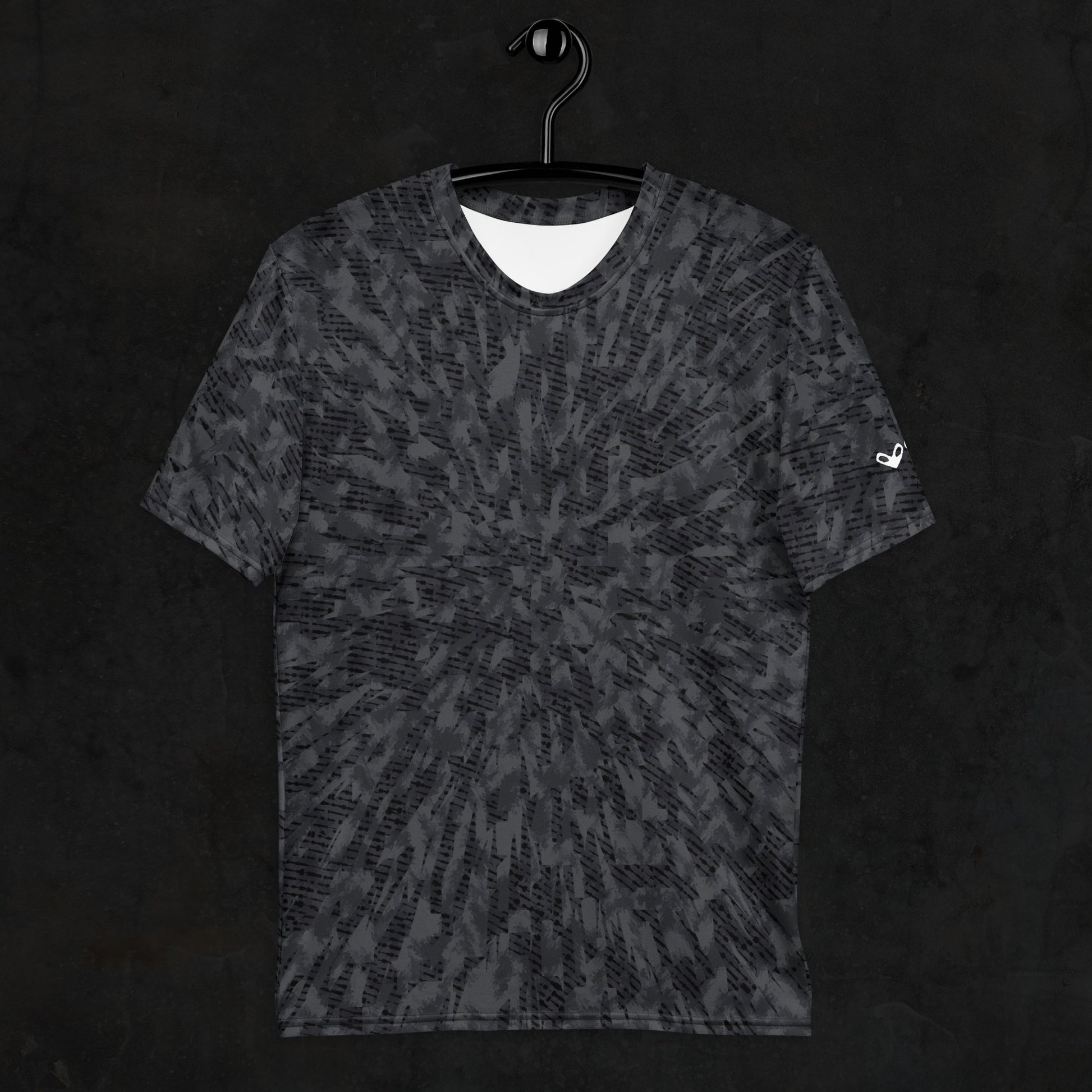 Geometric Tie Dye Men's t-shirt - Black. Activewear by Keplove