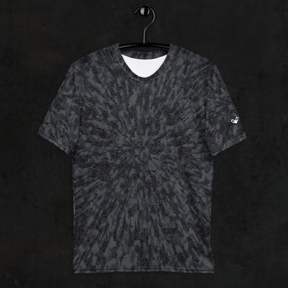 Geometric Tie Dye Men's t-shirt - Black. Activewear by Keplove