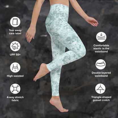 Ice blue Camo - Yoga Leggings. Activewear by Keplove