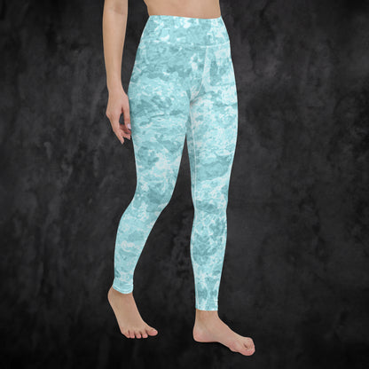 Ice blue Camo - Yoga Leggings. Activewear by Keplove