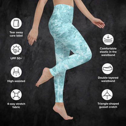 Ice blue Camo - Yoga Leggings. Activewear by Keplove