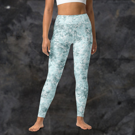 Ice blue Camo - Yoga Leggings. Activewear by Keplove