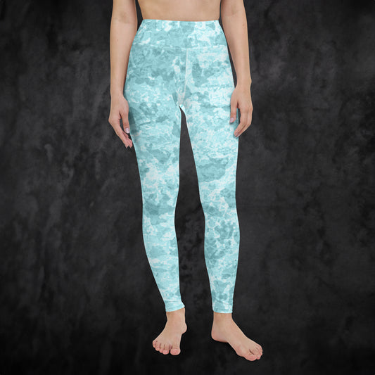 Ice blue Camo - Yoga Leggings. Activewear by Keplove