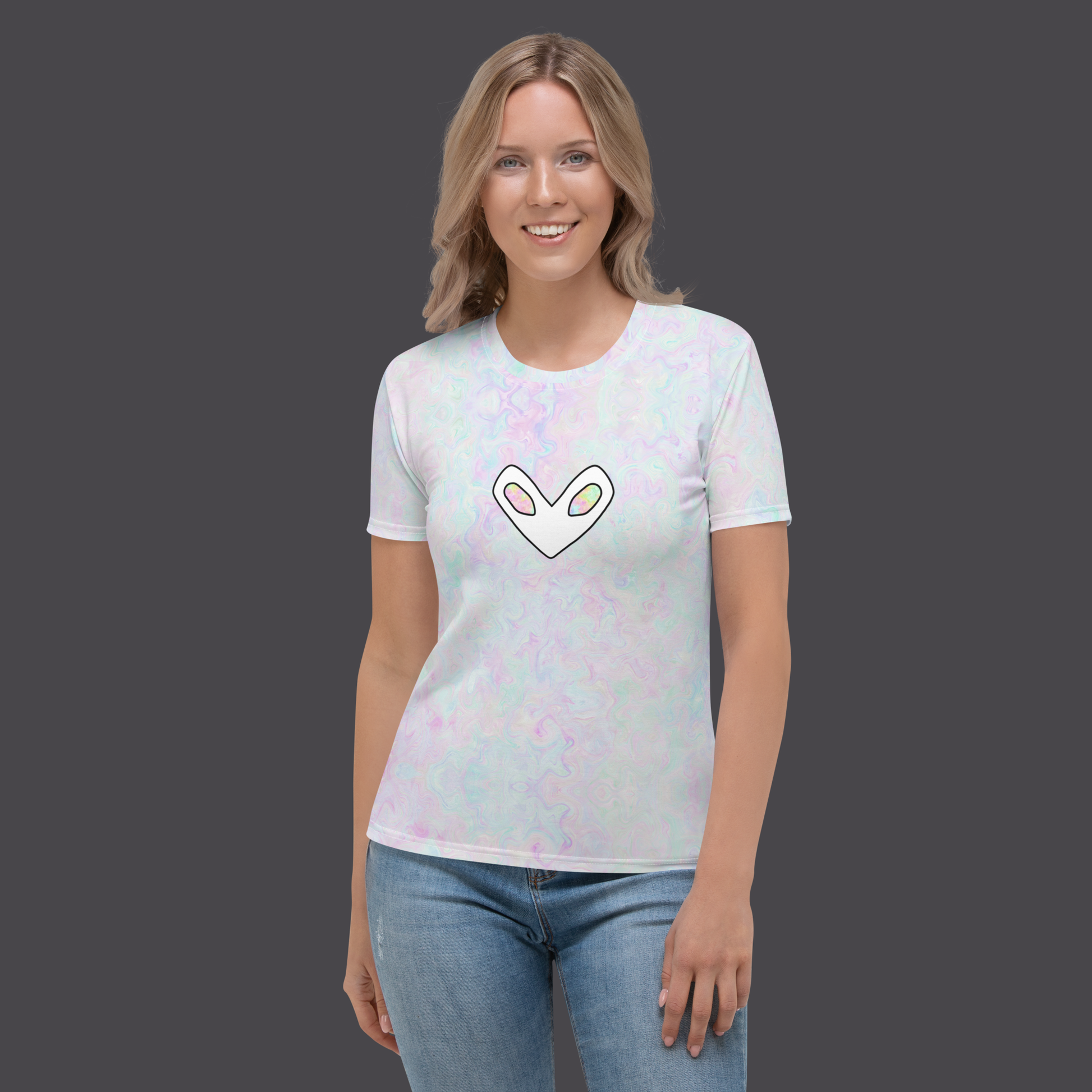 Iridescent Pastel Logo Shirt. Activewear by Keplove