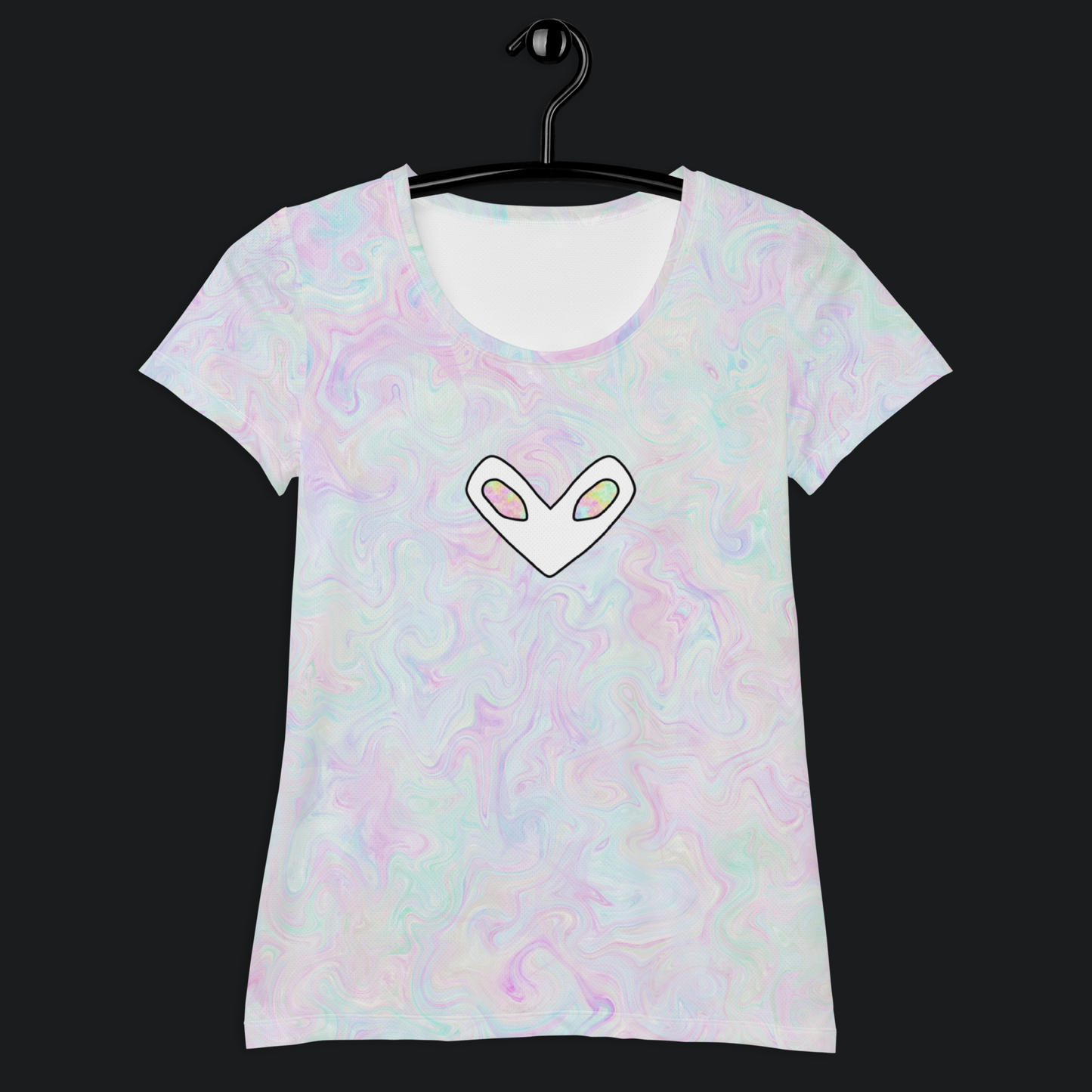 Pastel Swirls Women's Athletic T-shirt. Activewear by Keplove