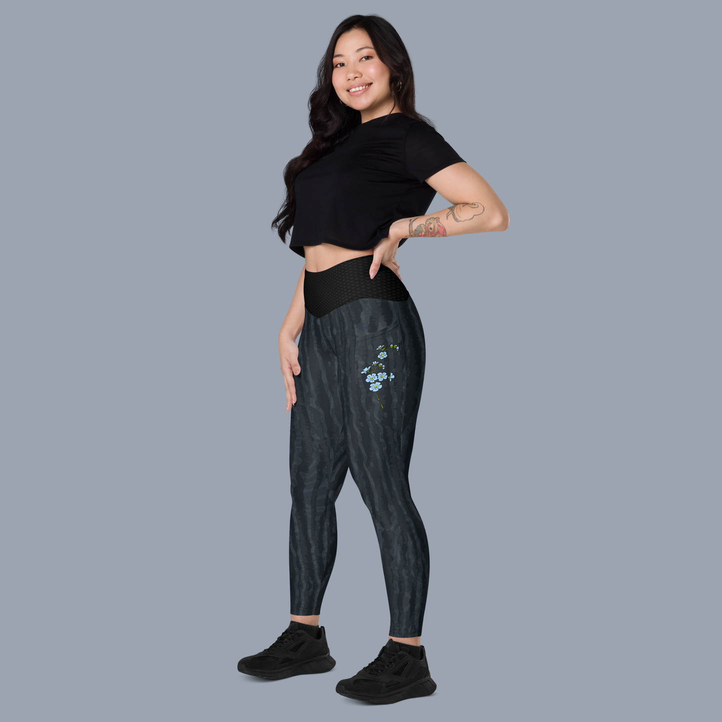 Shadow Camo Leggings with Pockets. Activewear by Keplove