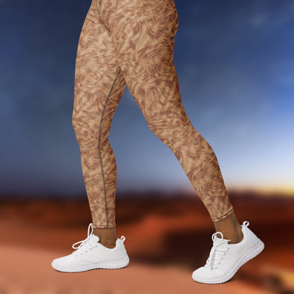 Tiger pattern full print Yoga Leggings - desert. Activewear by Keplove