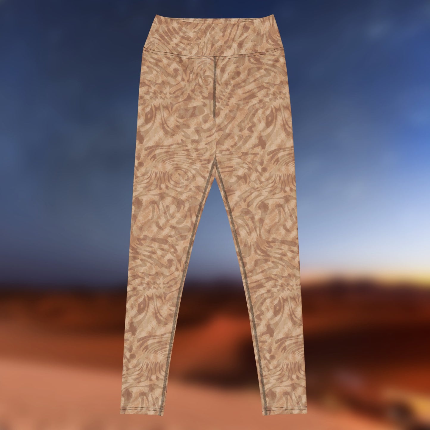 Tiger pattern full print Yoga Leggings - desert. Activewear by Keplove