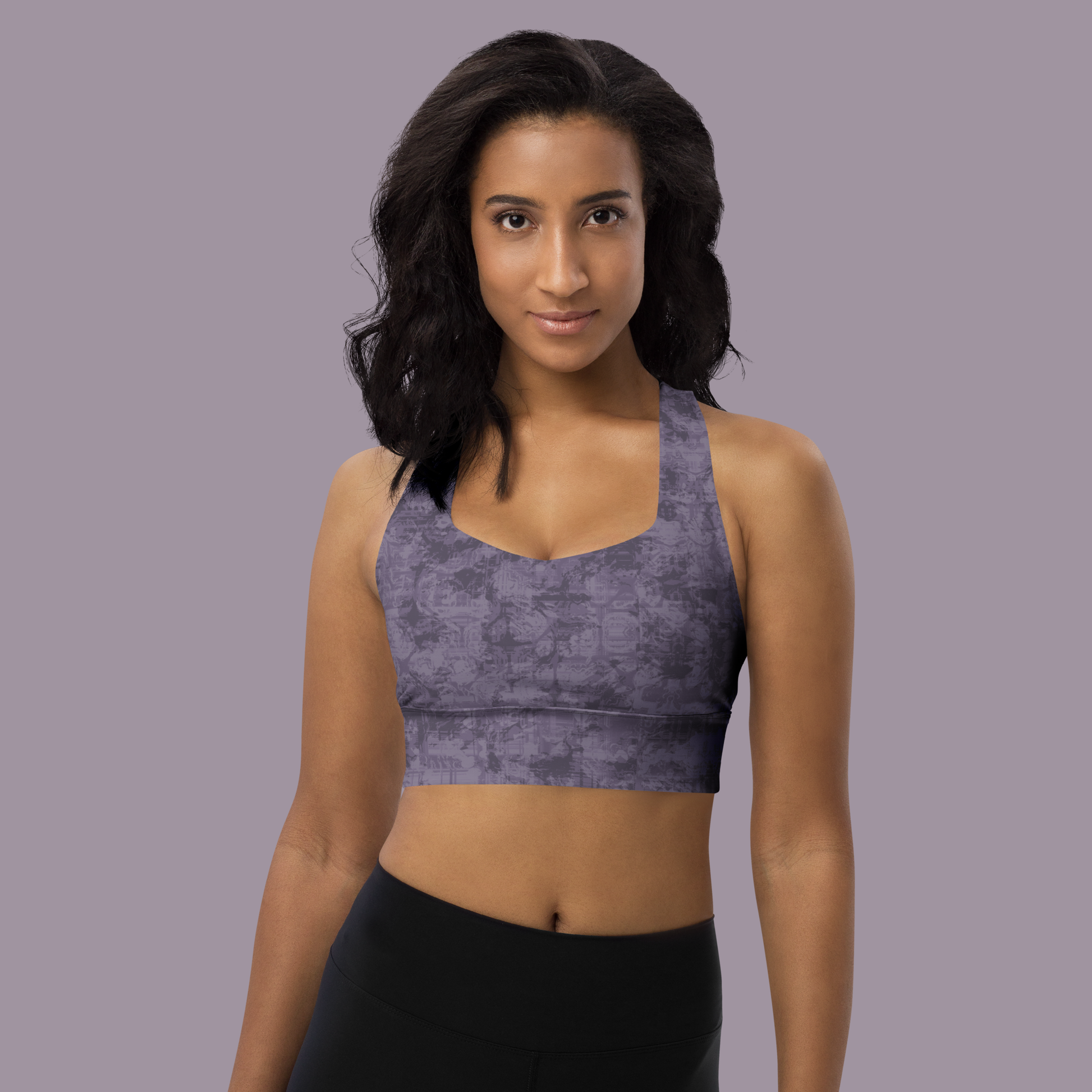 Violet Longline sports bra. Activewear by Keplove