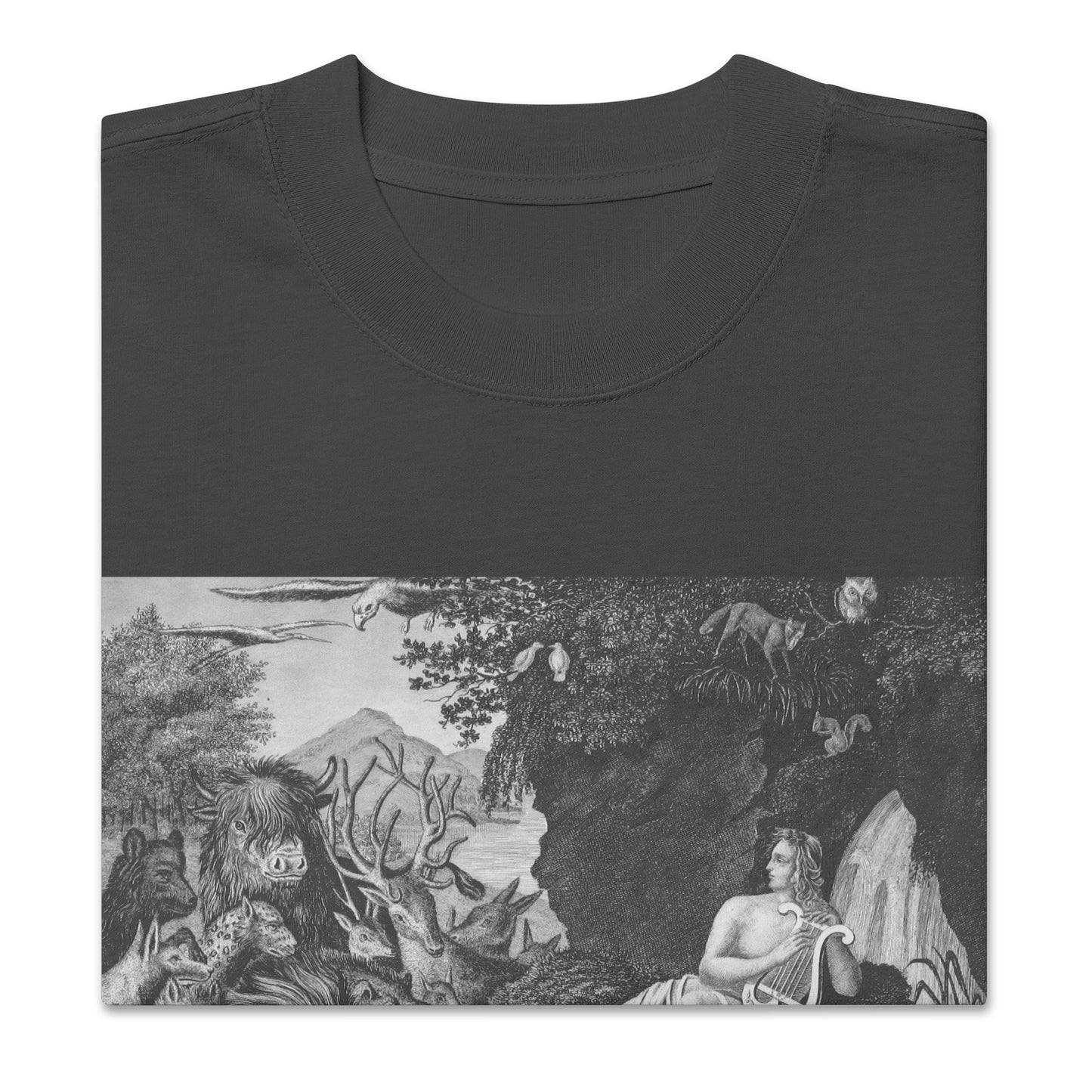 Human and Nature - Oversized faded t-shirt - Vintage Drawing