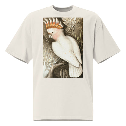 Vintage Drawing, Australian Cockatoo - Oversized T-Shirt