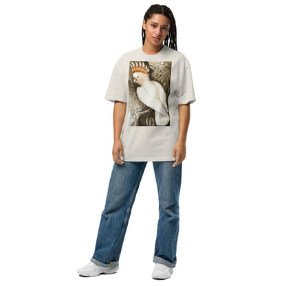 Vintage Drawing, Australian Cockatoo - Oversized T-Shirt